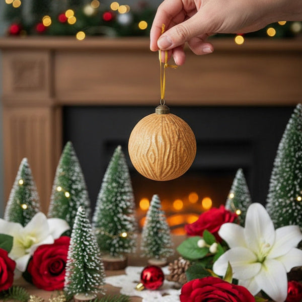 Set de 6 Boules de Noël en Verre - Décorations Éclatantes pour Arbre de Fête