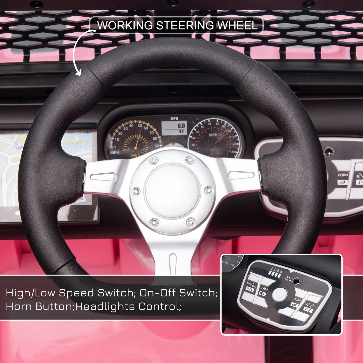 Camion Électrique Tout-Terrain 12V pour Enfants avec Télécommande et Musique MP3