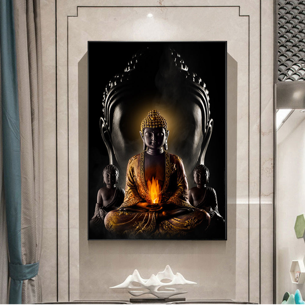 Art Murale Bouddha Moderne en Toile - Décoration Murale Bouddhiste