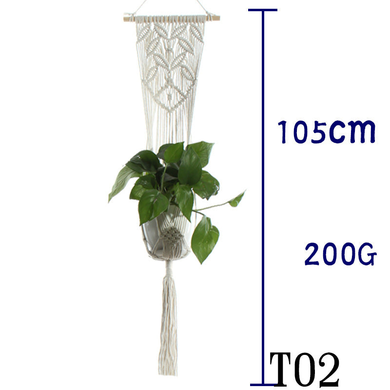 Suspension de Plantes en Coton Beige