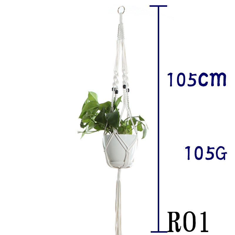 Suspension de Plantes en Coton Beige
