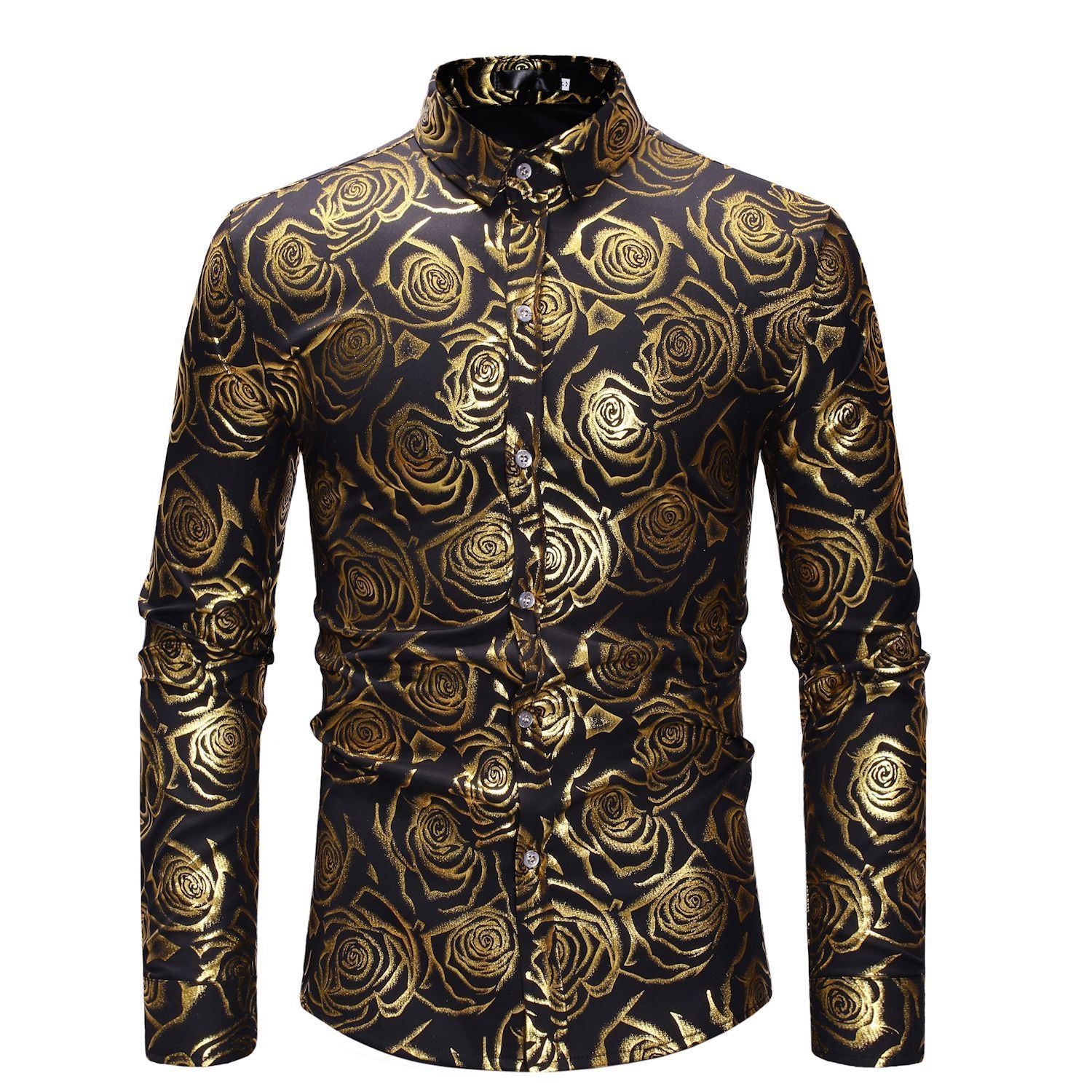 Chemise Casual à Manches Longues Imprimée Floral pour Homme