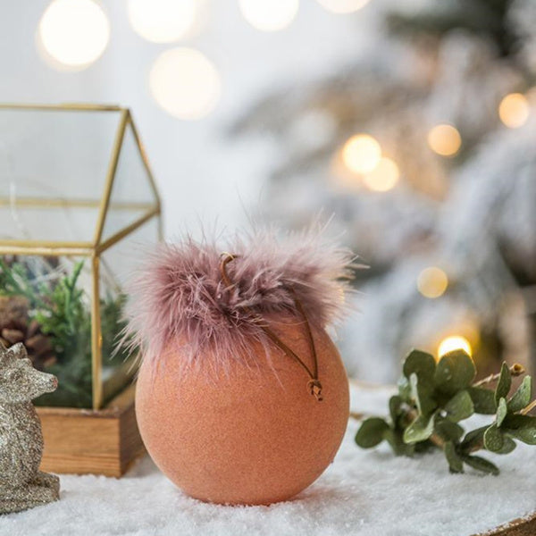 Set de 4 Boules de Noël en Verre pour Décoration de Sapin