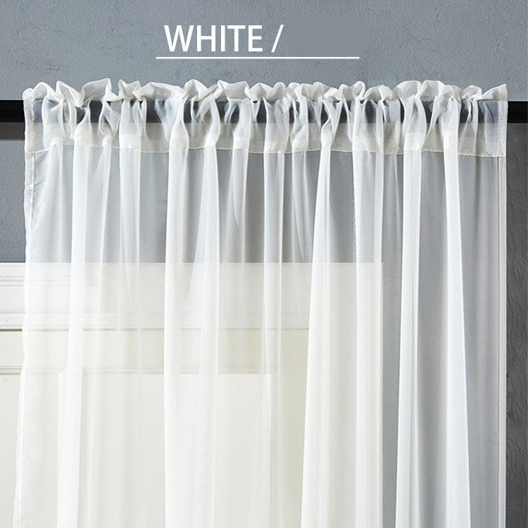 Écran de Fenêtre en Coton et Lin de Couleur Pure Moderne et Simple