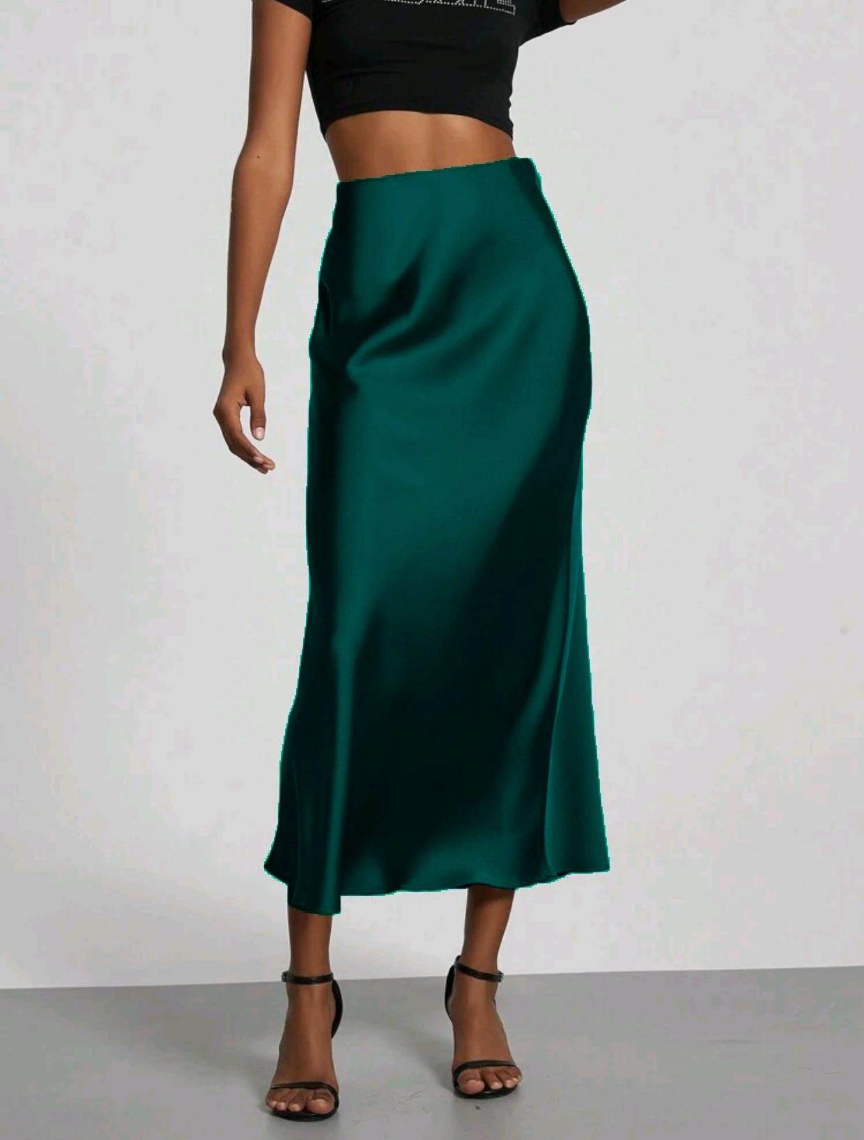 Jupe Satinée Ajustée Femme - Chic et Élégante - Allomarc.com