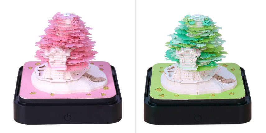 Carnet Mémo 3D Fleurs En Papier Sculpté