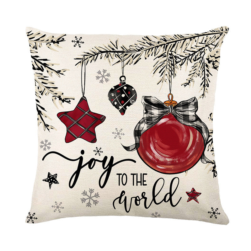 Housse de Coussin de Noël Décorative - Cadeau Joyeux Noël 2024