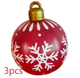 Boule de Noël Gonflable 60CM pour Décoration Extérieure