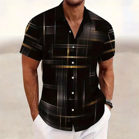 Chemise à Boutons pour Hommes - Mode Décontractée pour les Vacances en Plein Air