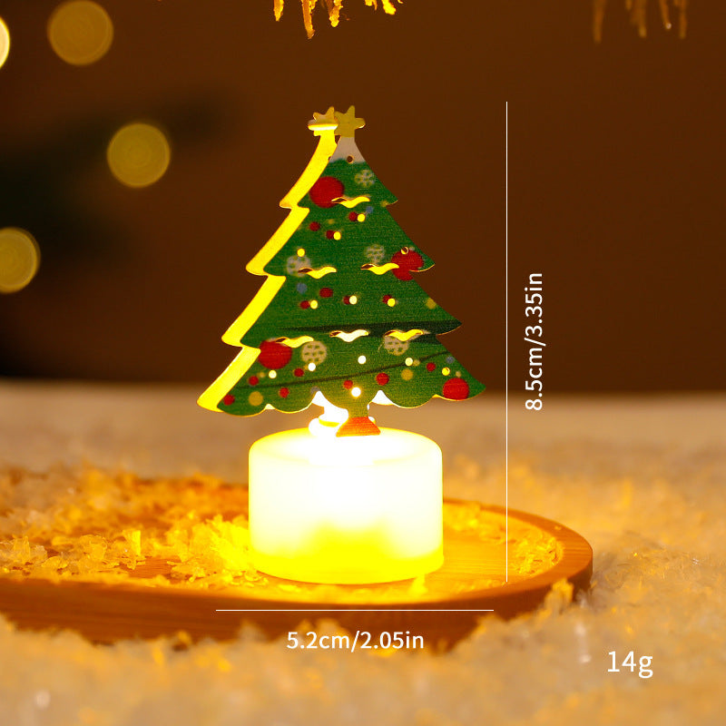 Lumière Électronique LED en Bougie de Noël pour Décoration de Sapin Créative