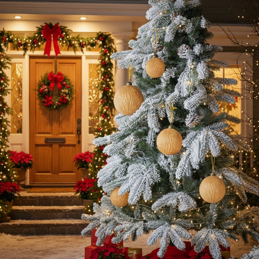 Set de 6 Boules de Noël en Verre - Décorations Éclatantes pour Arbre de Fête