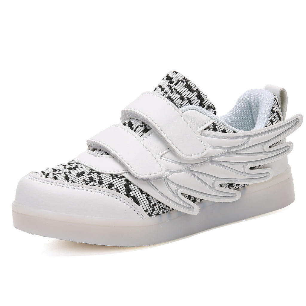 Chaussures LED pour enfants avec ailes lumineuses - Chaussures de loisirs colorées