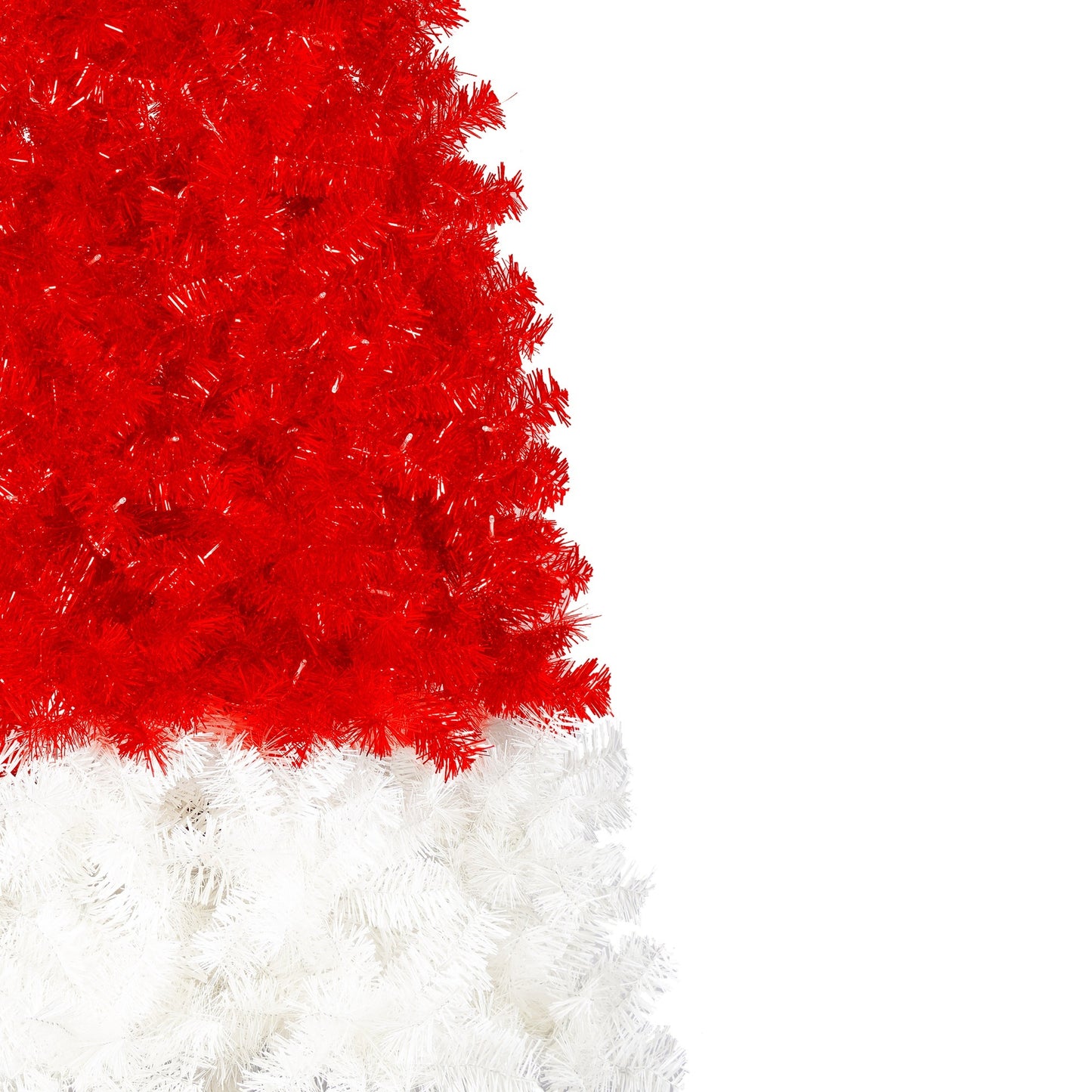 Sapins de Noël Artificiels de 6 Pieds avec Lumières LED - Arbre de Noël en Forme de Bonnet de Santa