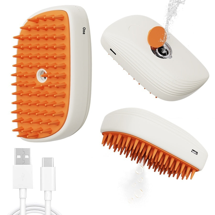 Brosse de Massage à Vapeur Rechargeable USB pour Animaux