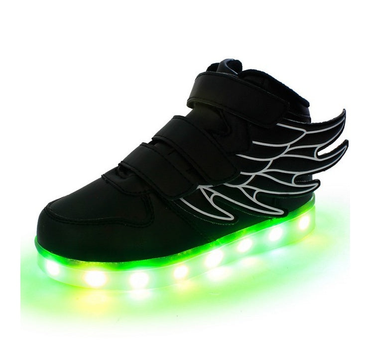 Chaussures LED pour enfants avec ailes lumineuses - Chaussures de loisirs colorées