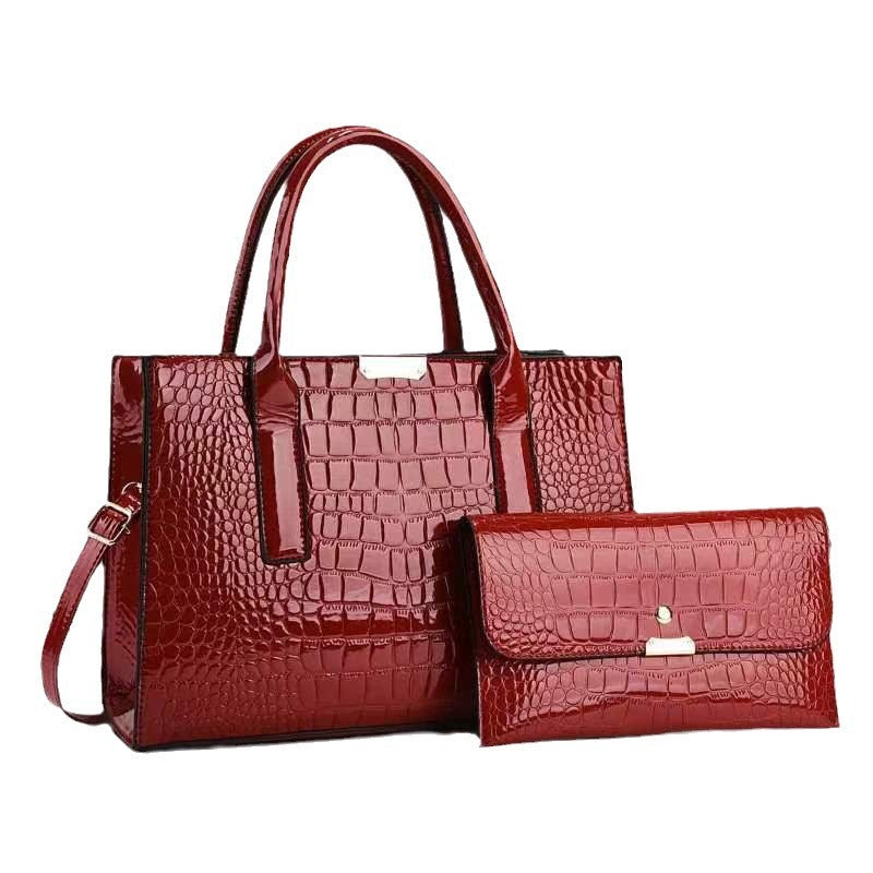 Sac à bandoulière tendance pour mère et enfant avec motif en pierre