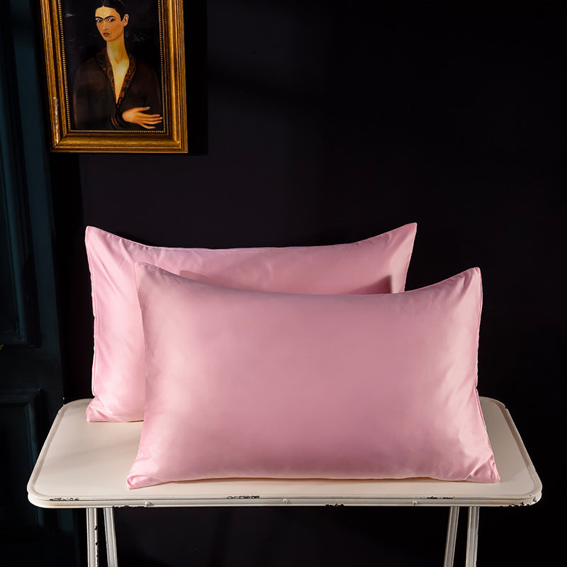 Housse de Coussin en Satin de Soie Polychrome avec Fermeture Éclair