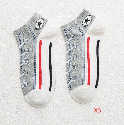 Chaussettes de bateau en coton peigné - Déodorantes et respirantes