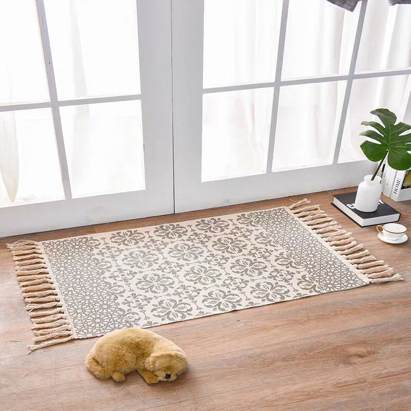 Tapis en Lin et Coton au Style Scandinave