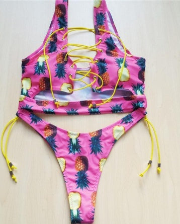 Bikini Ananas Pour Femmes aux Poitrines Généreuses
