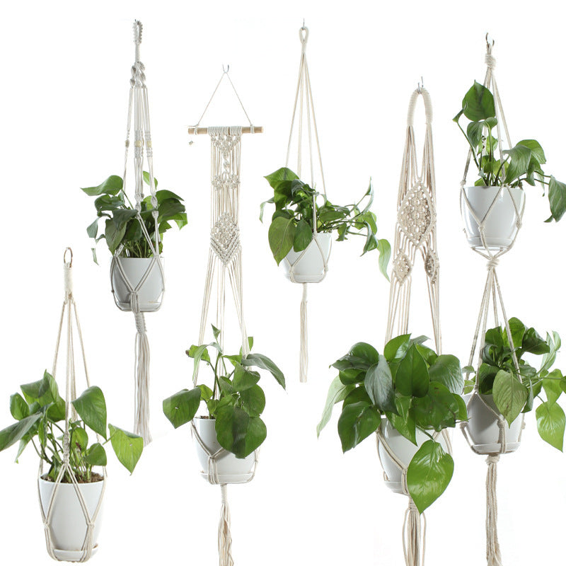 Suspension de Plantes en Coton Beige