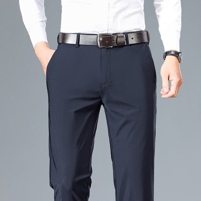 Pantalons Casual en Soie Glacée Jinammonia pour Hommes