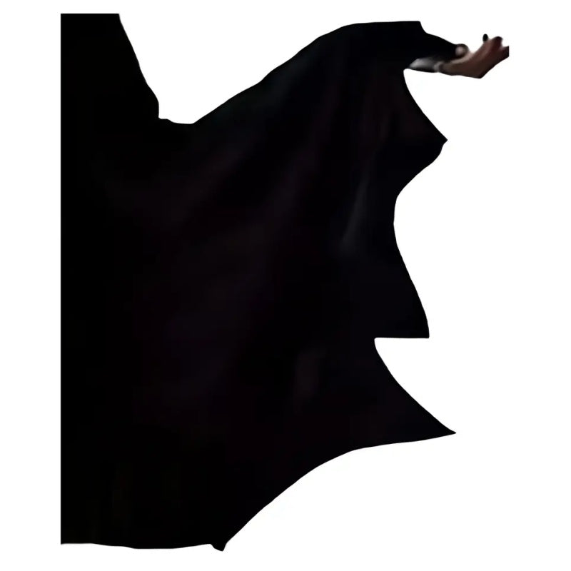 Robe Gothique Noire Femme avec Manches Chauve-Souris pour Halloween