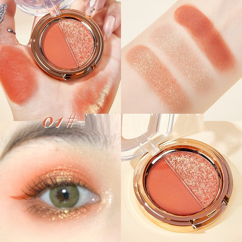 Palette d'ombres à paupières Duo Glitter Or Mat Tangerine