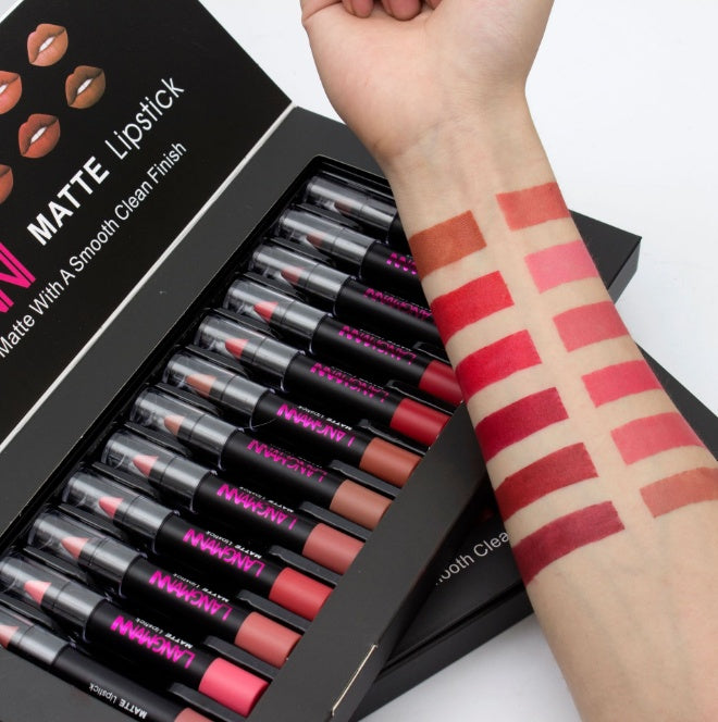 Ensemble de Rouge à Lèvres Velouté Mat Waterproof Longue Durée