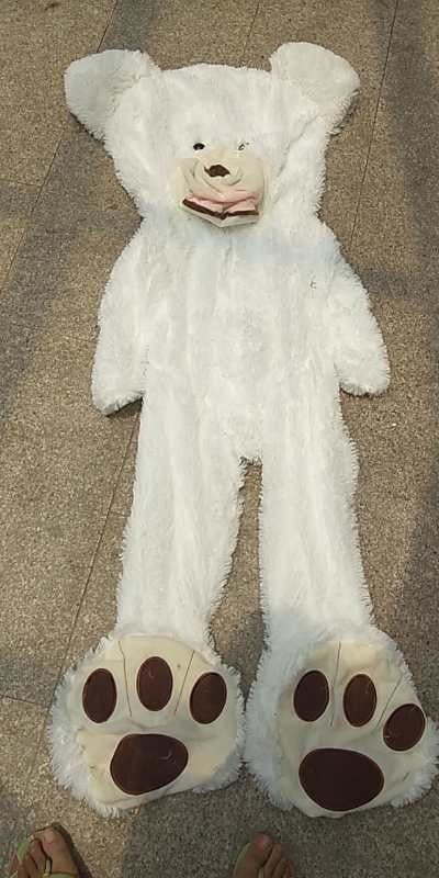 Gros ours en peluche géant - Jouet doux en cuir