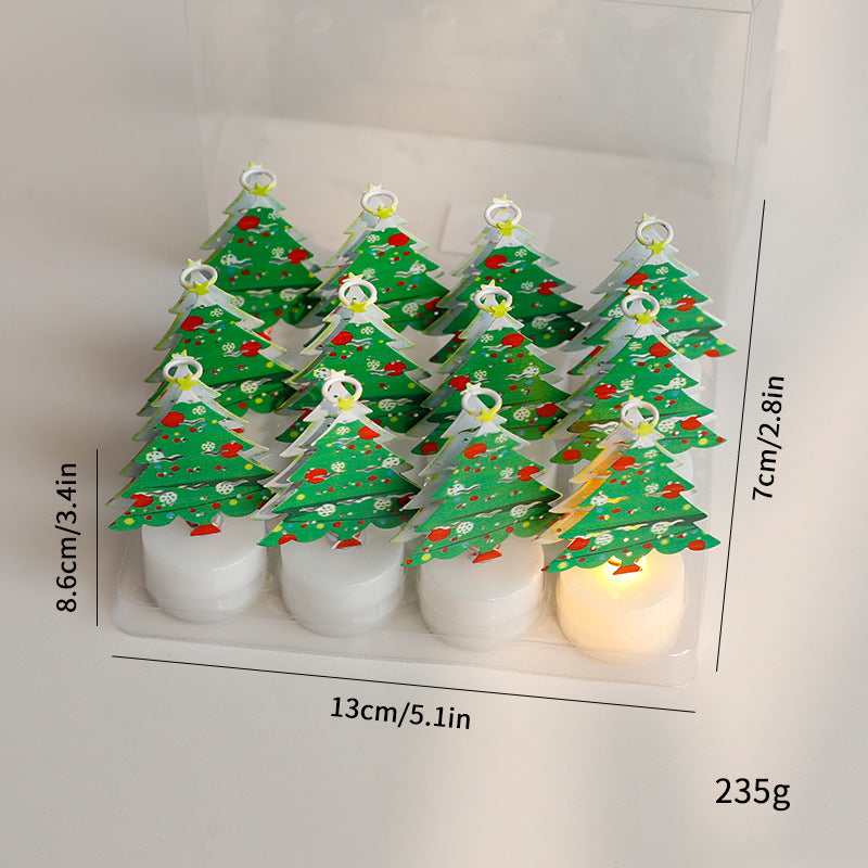 Lumière Électronique LED en Bougie de Noël pour Décoration de Sapin Créative