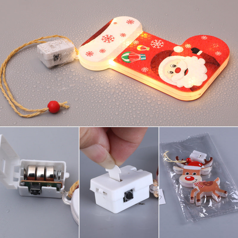 Décorations Intérieures de Noël pour Bar avec Lumières Colorées