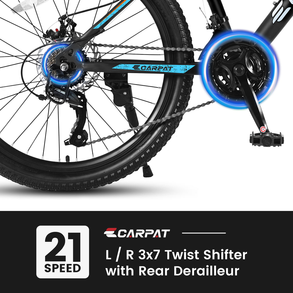 Vélo de Montagne S26102 26 pouces, Shimano 21 Vitesses avec Freins à Disque Mécaniques