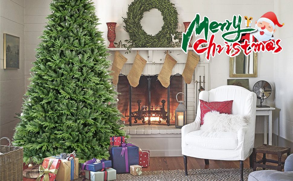 Arbre de Noël Artificiel Hybride Automatique 4ft PE PVC avec Fil en Acier