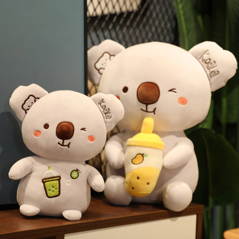 Nouveau Poupée en Peluche Koala avec Tasse de Thé au Lait Doux