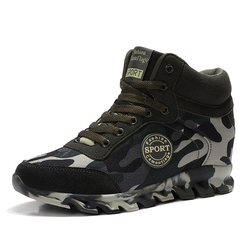 Baskets Femme Casual Camouflage Élevées