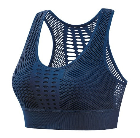 Brassière de Sport Sexy en Maille Respirante pour Femme