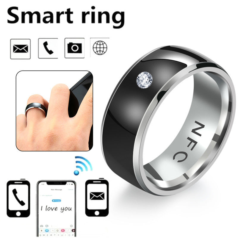 Bague en Acier Inoxydable Multifonctionnelle avec Accès Intelligent