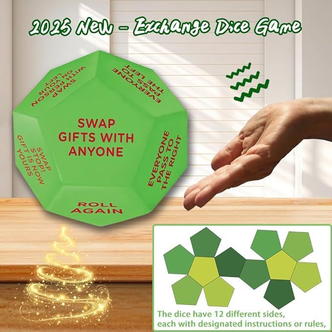 Dés de cadeau d'échange de Noël du Père Noël