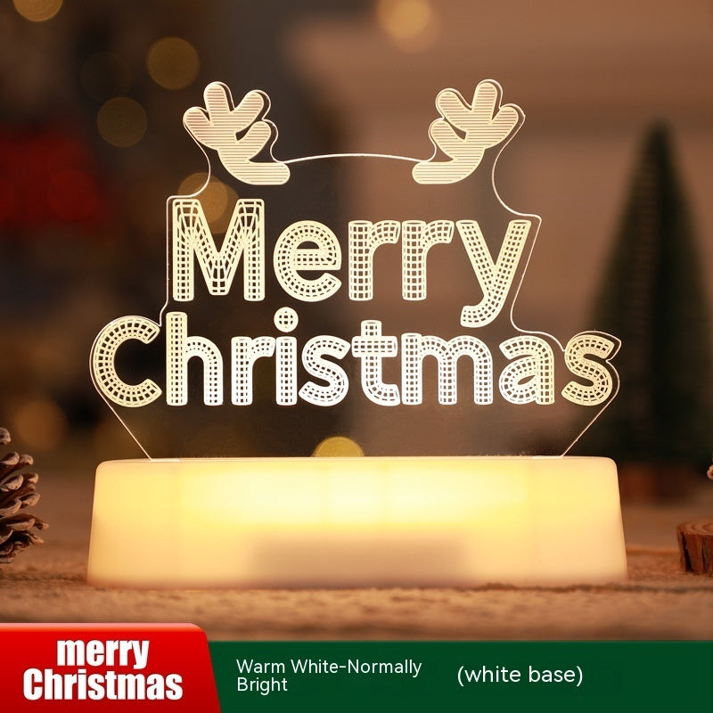 Lampe de Noël 3D en Acrylique LED - Lumières de Nuit pour Enfants