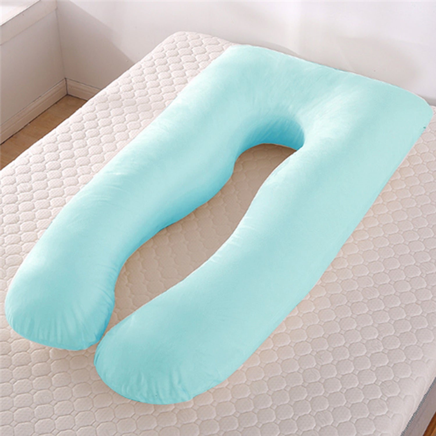 Coussin de soutien pour le sommeil d'été pour femmes enceintes - Coussin de maternité en soie glacée en U