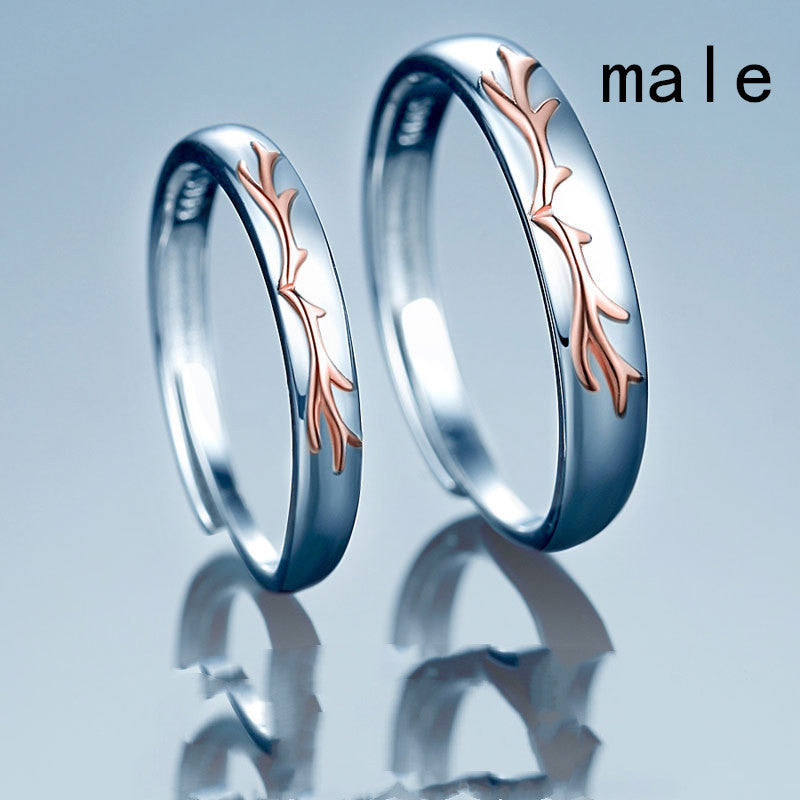 Bague en Argent Sterling pour Couples - Ensemble Masculin et Féminin