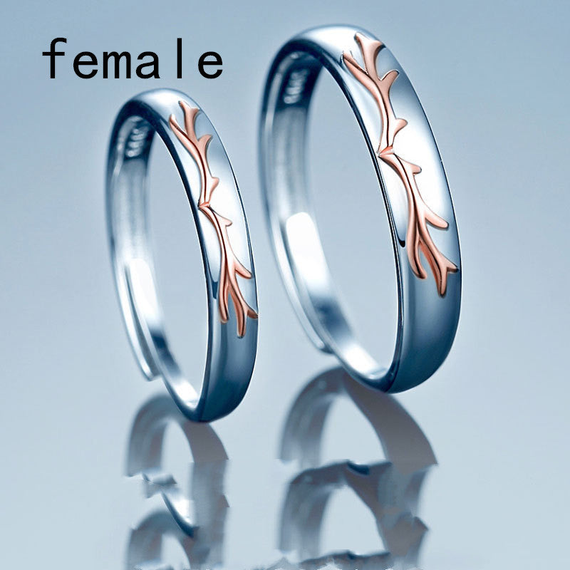 Bague en Argent Sterling pour Couples - Ensemble Masculin et Féminin