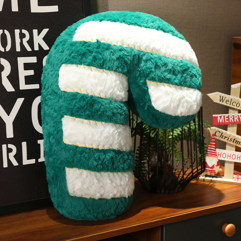 Coussin en Peluche Décoratif de Noël en Forme d'Arbre