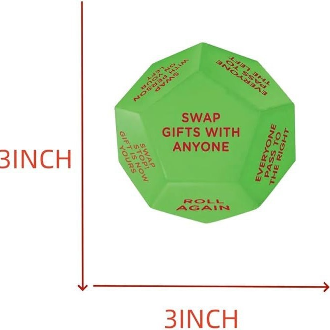 Dés de cadeau d'échange de Noël du Père Noël