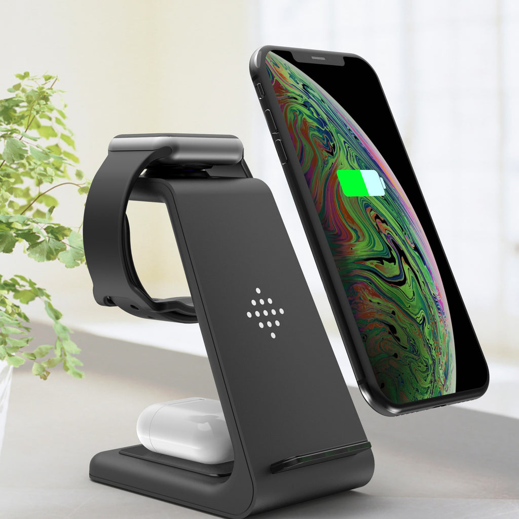 Station de Charge Sans Fil 3 en 1 - Support de Charge Rapide pour Téléphone