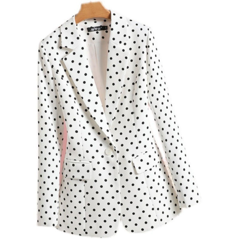 Veste de Costume Femme Silhouette Épurée Nouvelle Imprimée Printemps et Automne