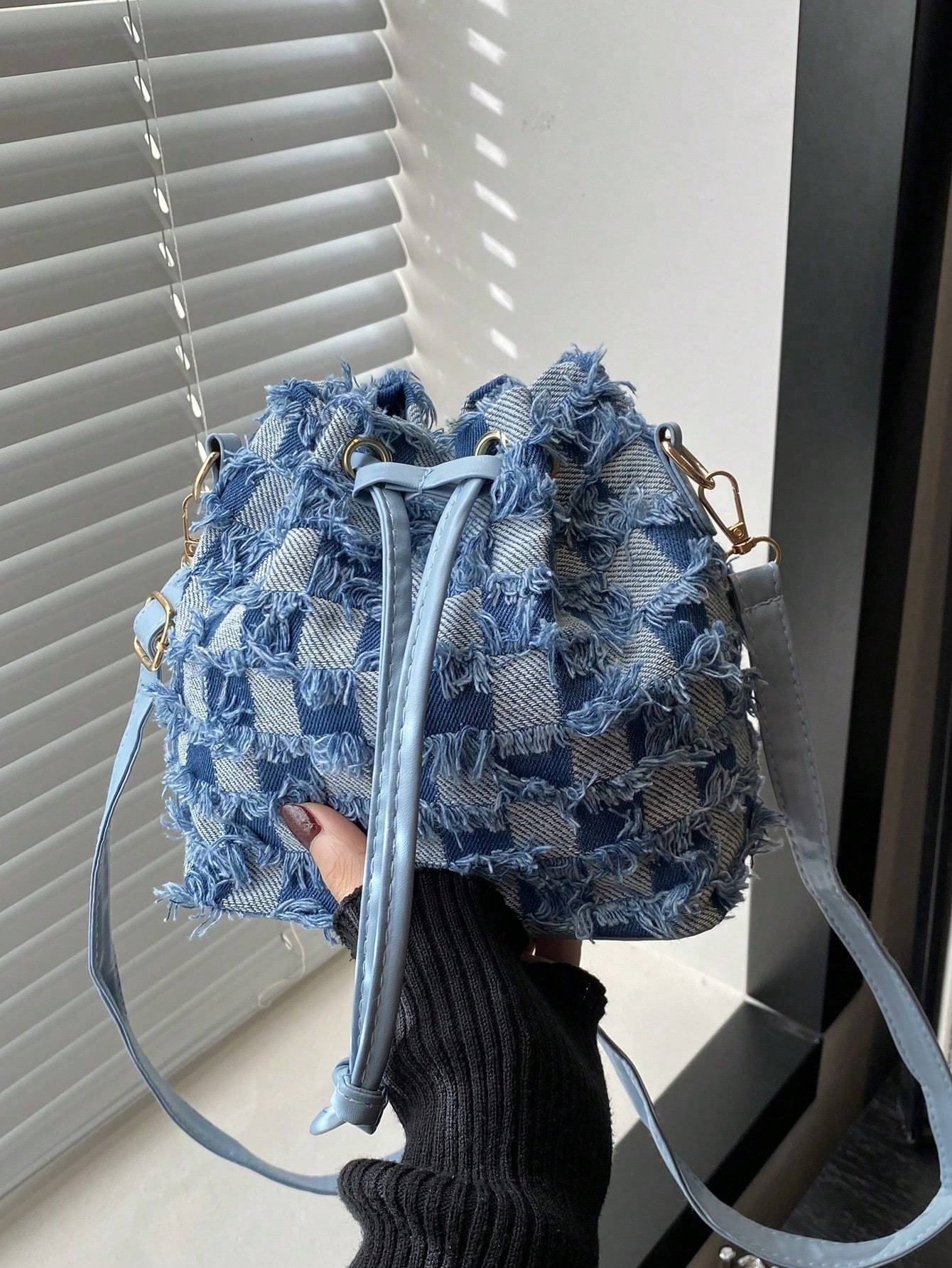 Sac à bandoulière mode grande capacité pour femme - Sac seau décontracté portable