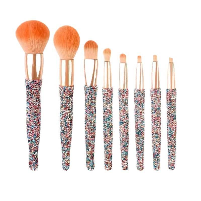 Ensemble de Pinceaux de Maquillage Luxueux avec Diamants - Allomarc.com