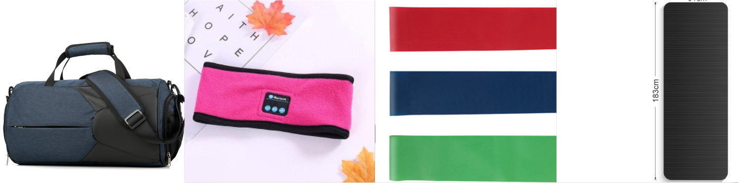 Bandeau de Fitness Sans Fil Compatible Bluetooth pour Yoga et Activités en Plein Air
